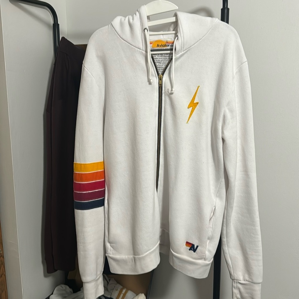 Aviator Nation Large Zip Up Hoodie